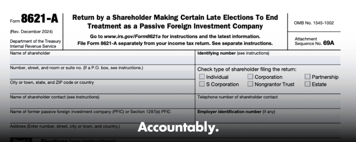 Form 8621 A
